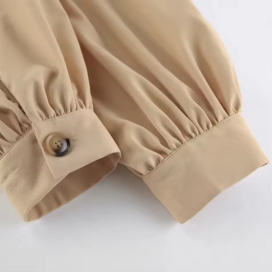 Canvas Pleated Jacket