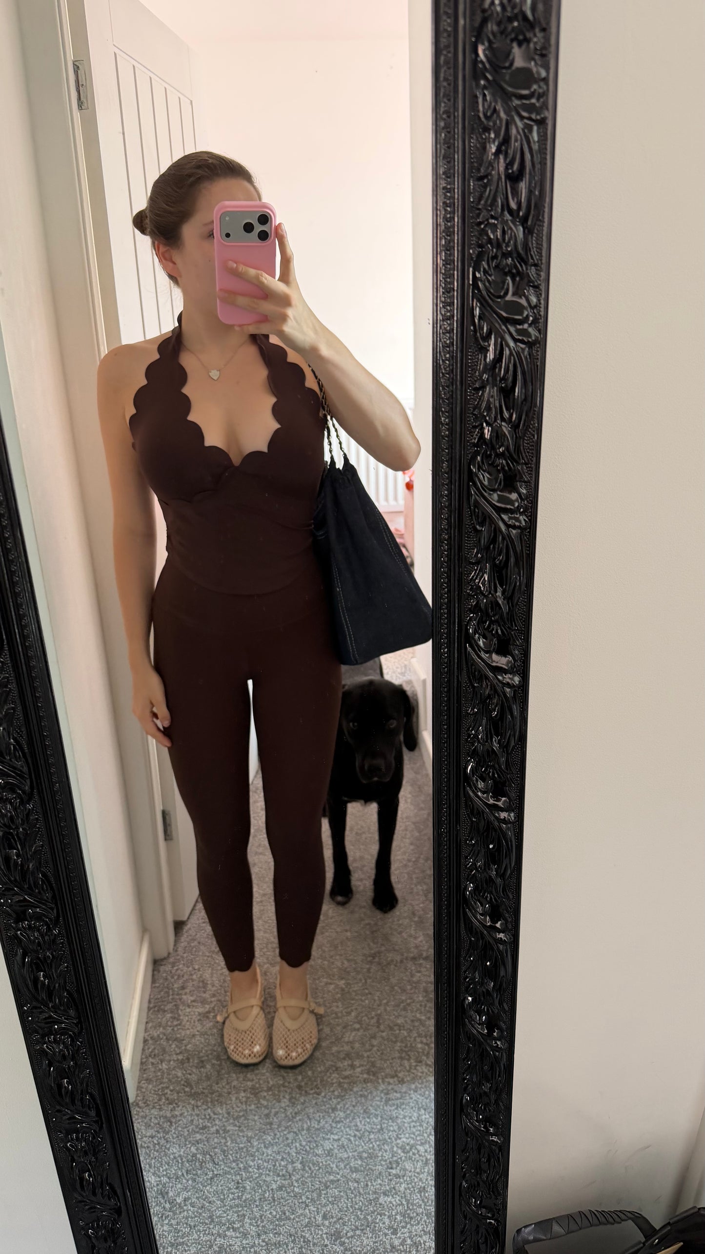 Scallop Halterneck Leggings Set