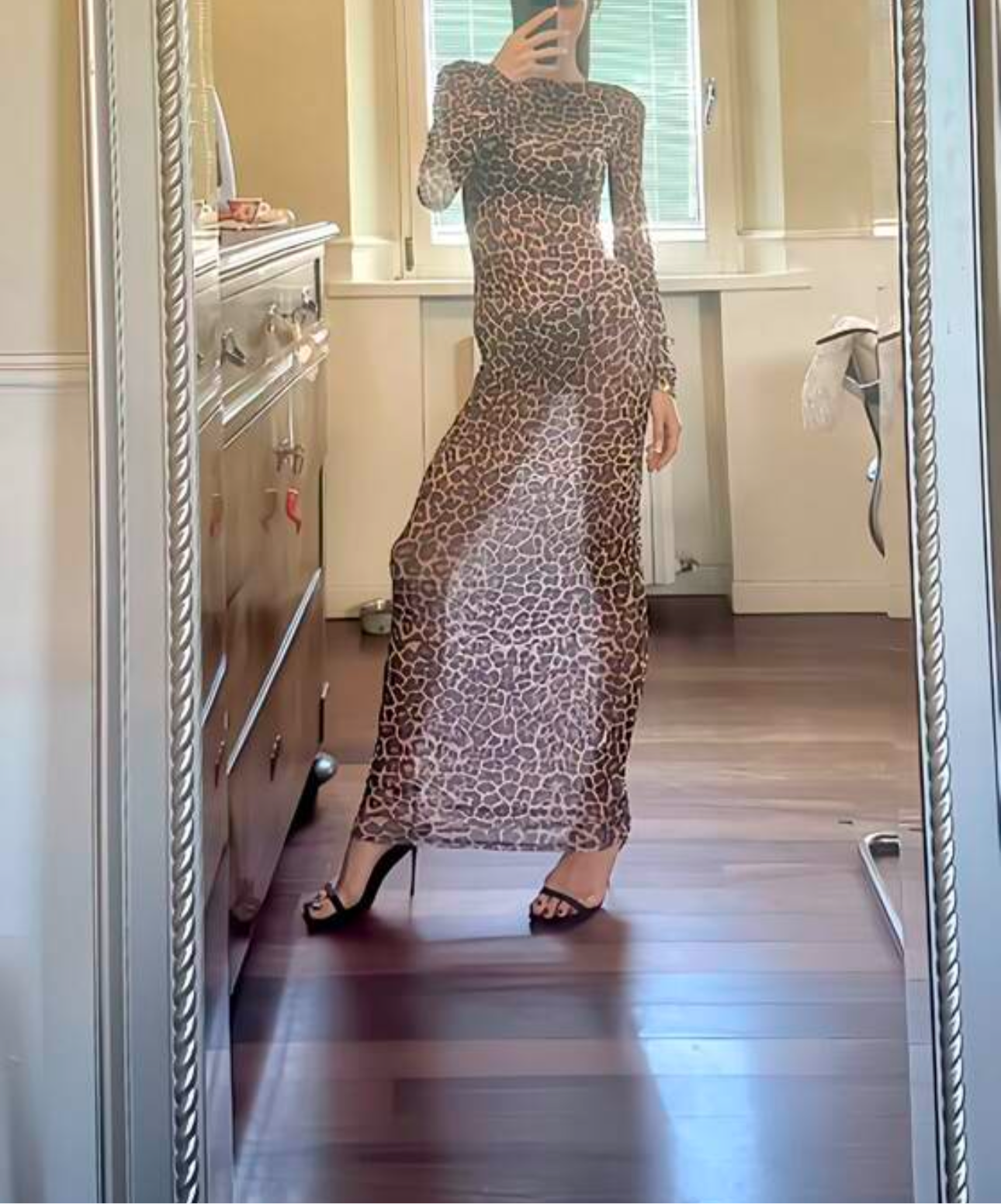 Leopard Mesh Maxi