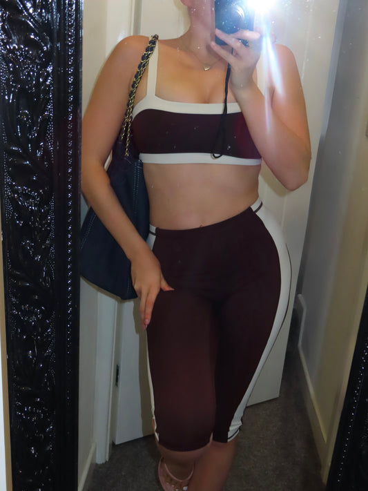 Coffee Bean Capri Set