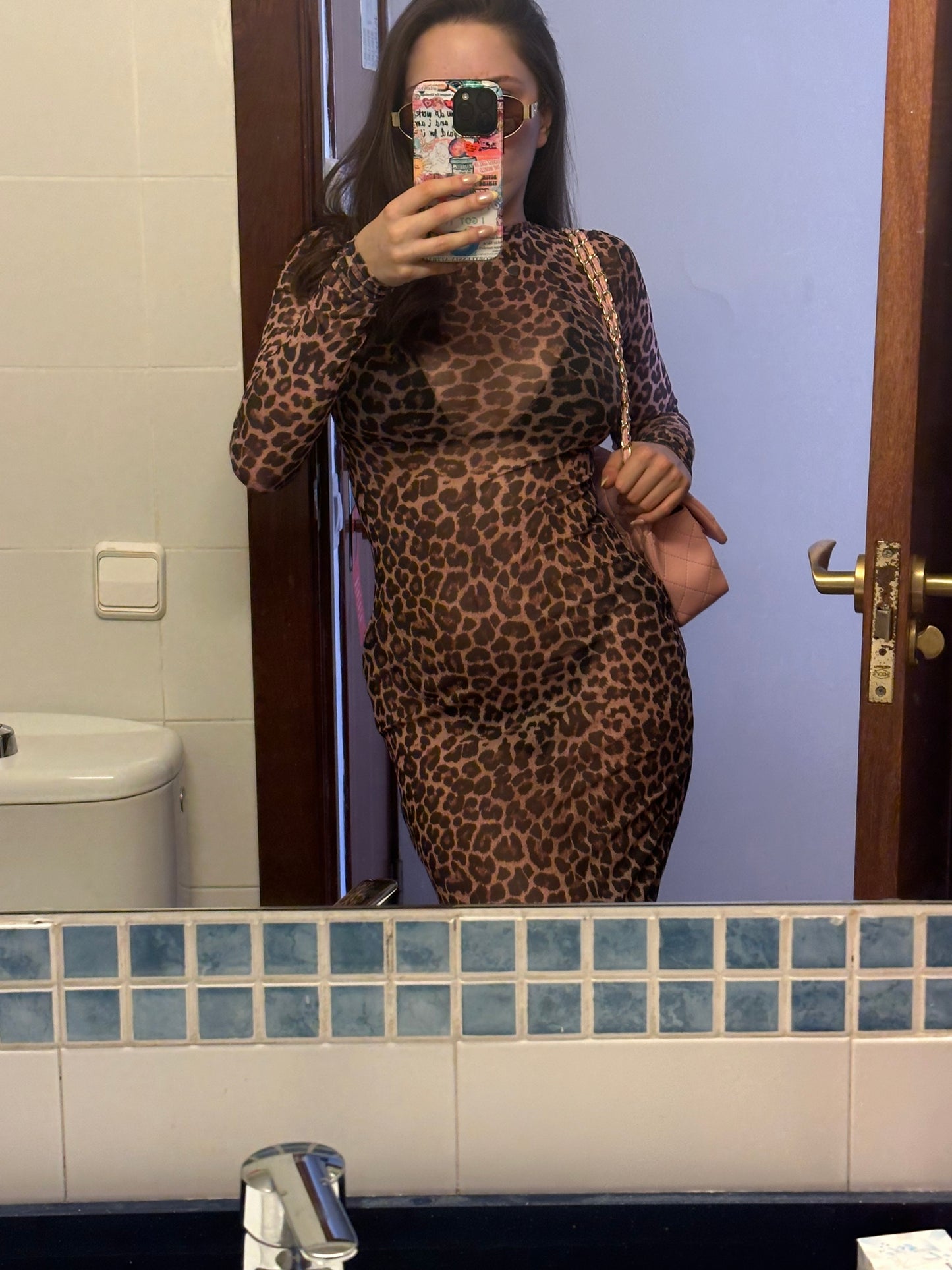 Leopard Mesh Maxi