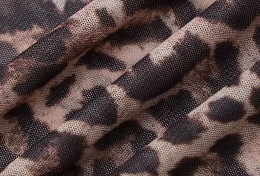 Leopard Mesh Maxi