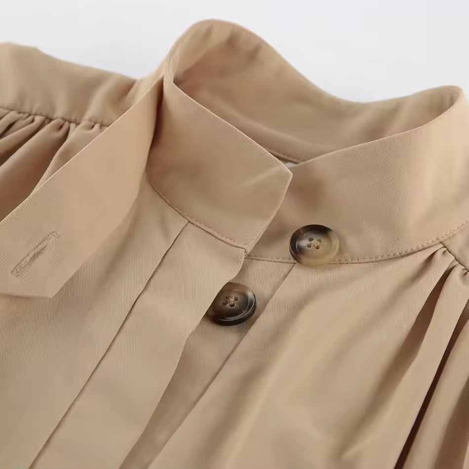 Canvas Pleated Jacket